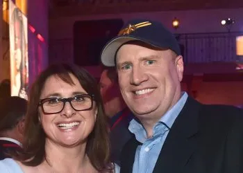 HOLLYWOOD, CA - MARCH 04:  (L-R) Executive Producer Victoria Alonso and President of Marvel Studios/Producer Kevin Feige attend the Los Angeles World Premiere of Marvel Studios' "Captain Marvel" at Dolby Theatre on March 4, 2019 in Hollywood, California.  (Photo by Alberto E. Rodriguez/Getty Images for Disney)